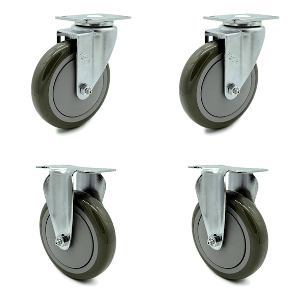 5" Casters for Rubbermaid 4400, 4500 Series - Heavy Duty Replacement, 4PK
